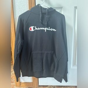 Women’s black champion high neck hoodie!